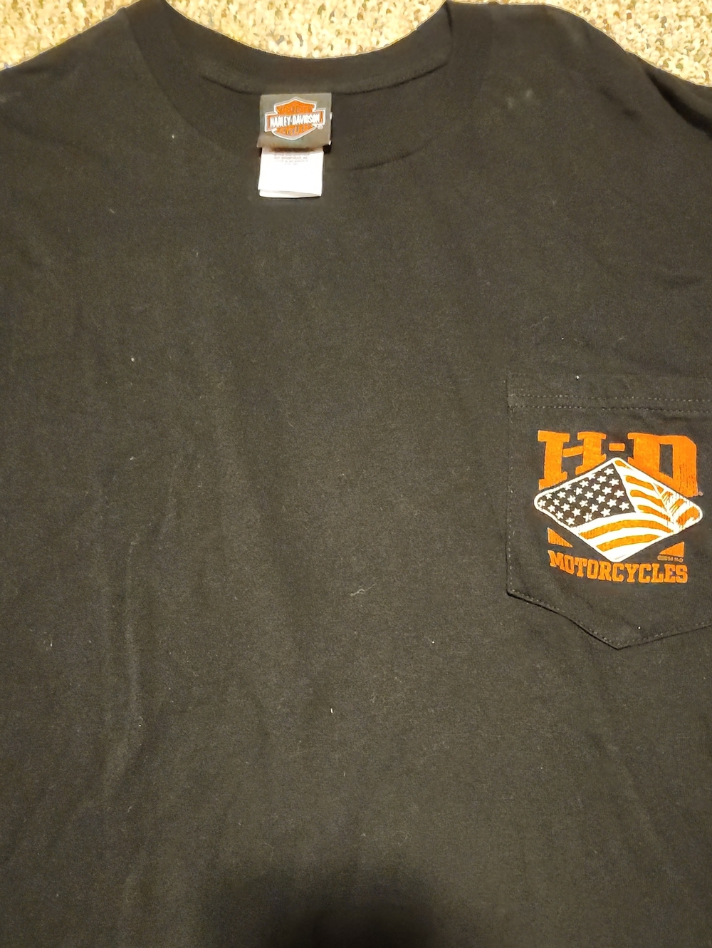 Harley-Davidson Black Short Sleeve Tee Pocket Logo 3X - KY